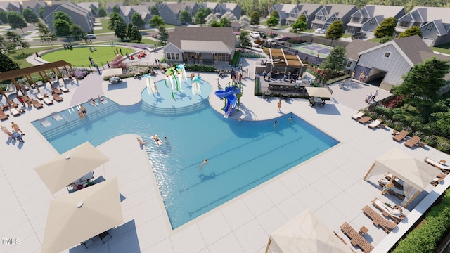 167 S Harvest Ridge Way Unit 223, Wilsons Mills, NC 27520 - community pool featuring a residential view