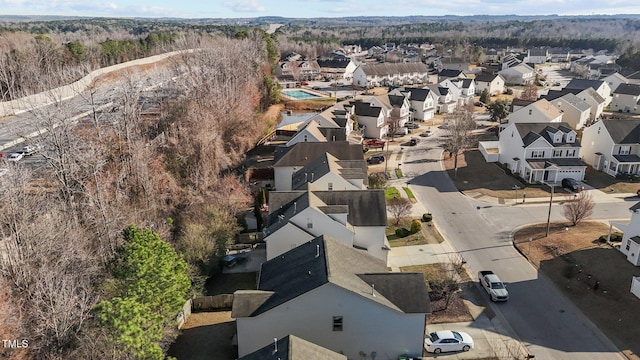 aerial view featuring a residential view