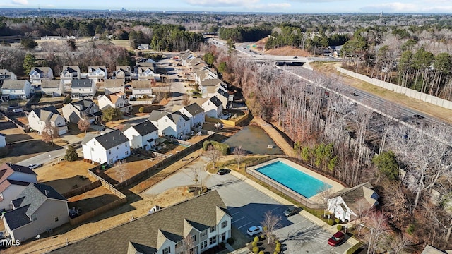 bird's eye view featuring a residential view