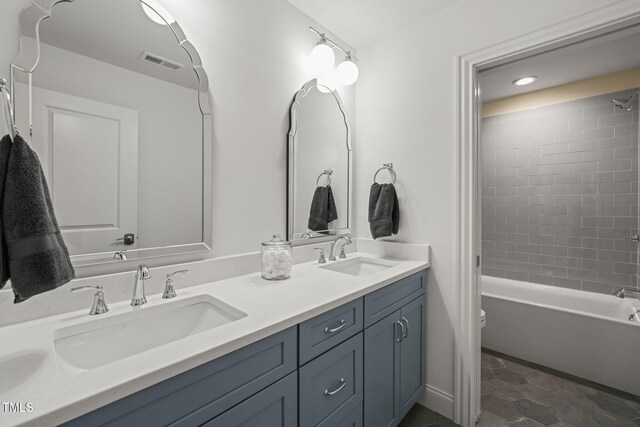 56 Mist Wood Ct, Pittsboro, NC 27312 - full bathroom with a sink, visible vents, toilet, and double vanity