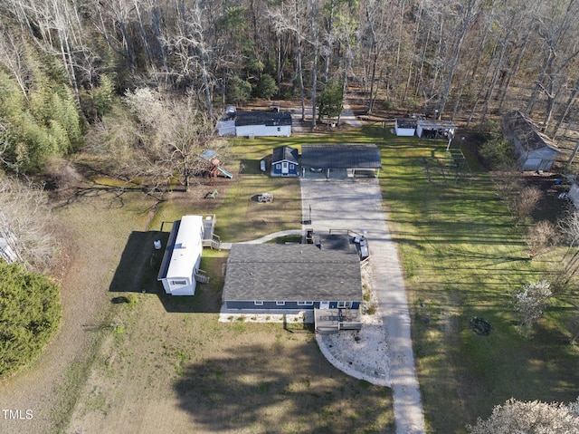 352 Leonard Rd, Louisburg, NC 27549 - drone / aerial view with a forest view