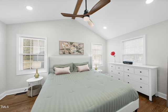 352 Leonard Rd, Louisburg, NC 27549 - bedroom with visible vents, multiple windows, and dark wood finished floors