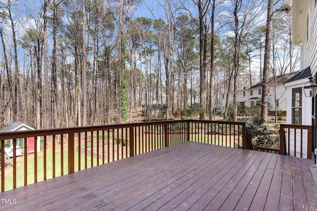 view of wooden deck