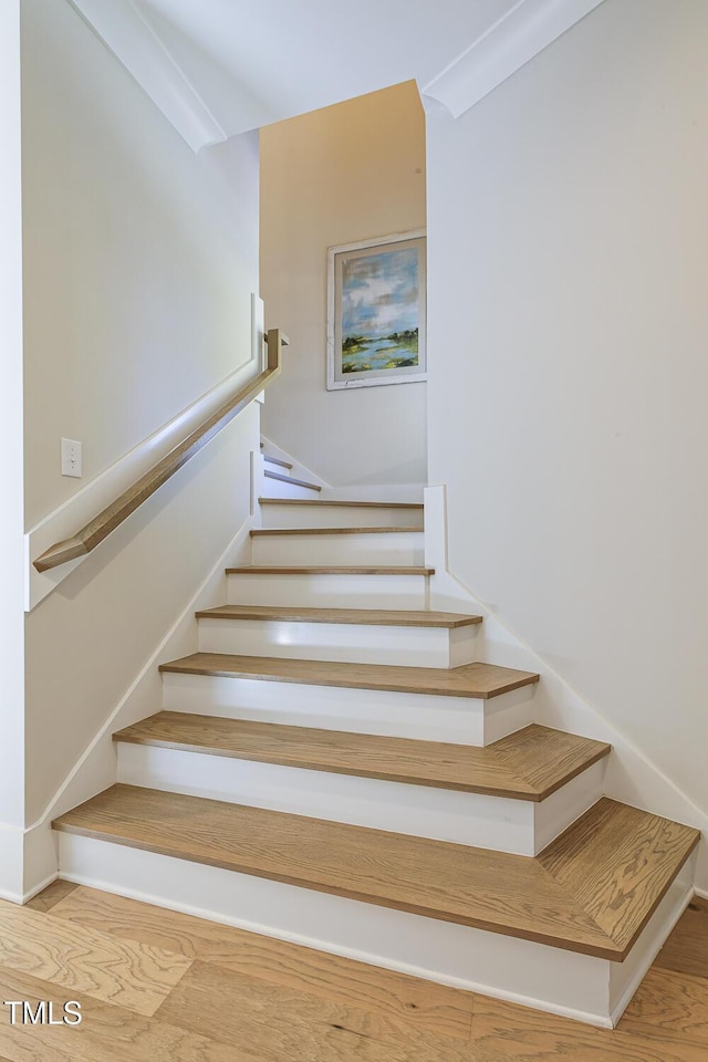 25 Blackhorn Ct, Pittsboro, NC 27312 - stairway with wood finished floors