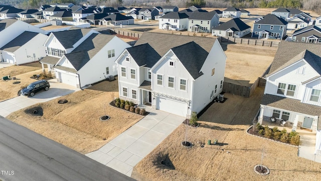 drone / aerial view with a residential view