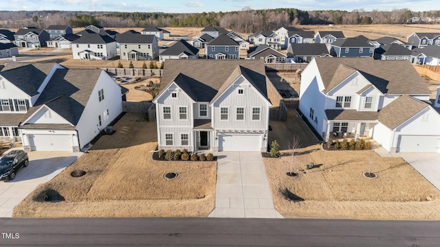 drone / aerial view featuring a residential view