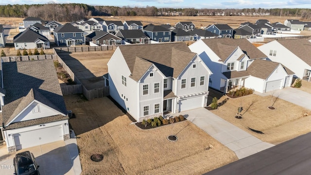 drone / aerial view with a residential view