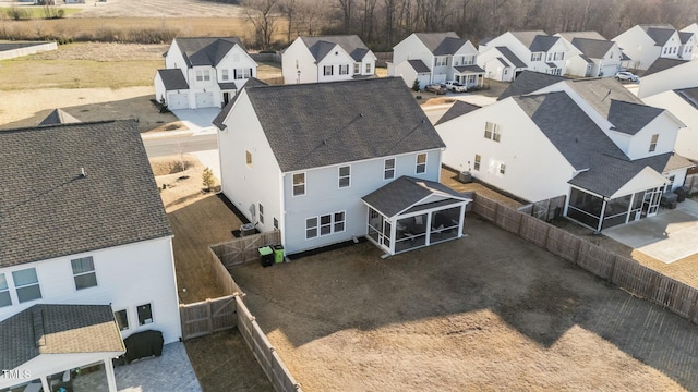 bird's eye view featuring a residential view