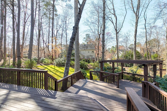 view of wooden deck