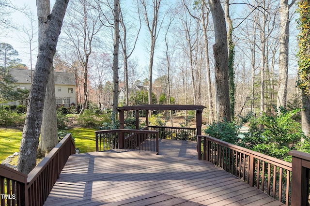 view of wooden deck