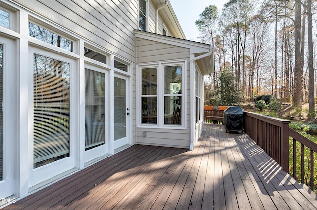 deck with grilling area