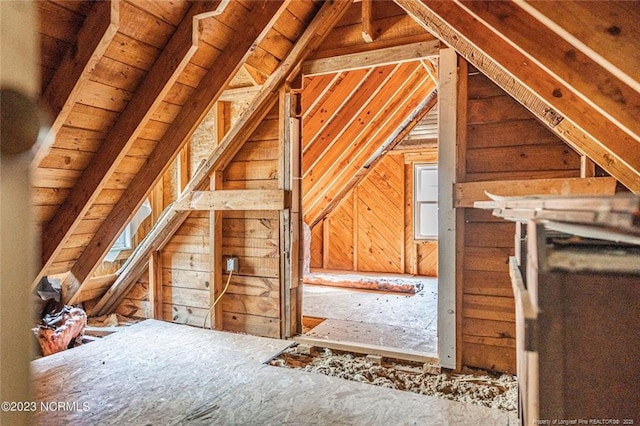 view of attic