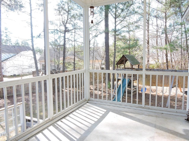 view of sunroom / solarium