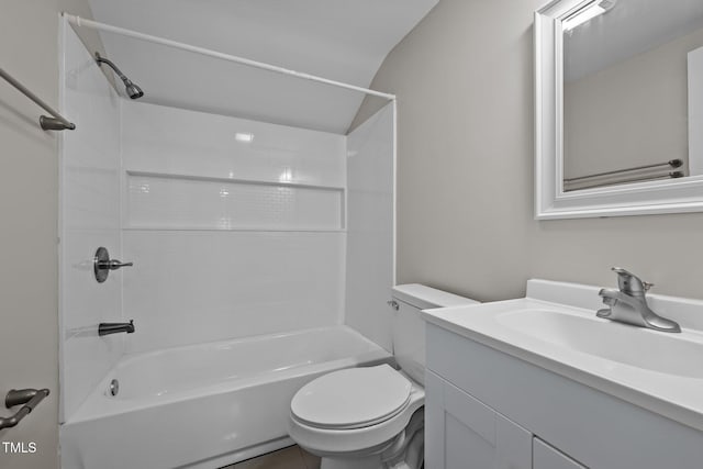 2810 Hickory Hill Rd, Burlington, NC 27215 - bathroom featuring toilet, washtub / shower combination, and vanity