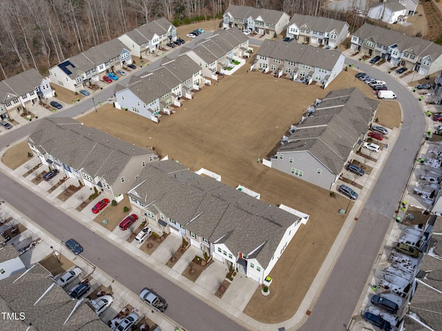 drone / aerial view with a residential view