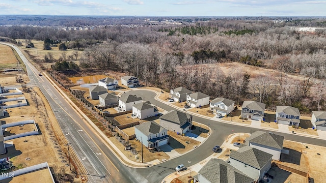 aerial view with a residential view