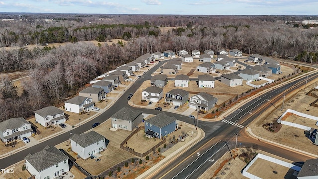 drone / aerial view with a residential view