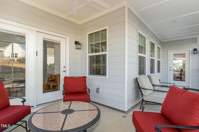 view of patio with french doors