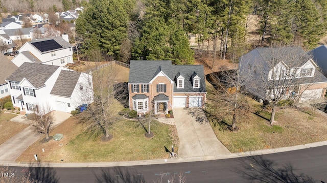 aerial view of residential area