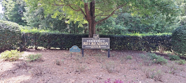 view of community sign