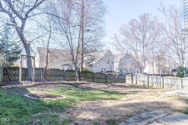 view of yard with fence private yard