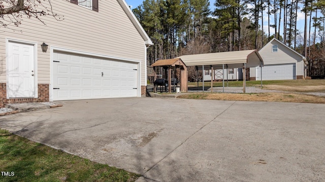 view of home's exterior featuring a garage