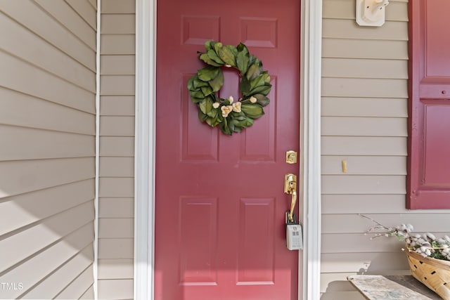 view of doorway to property