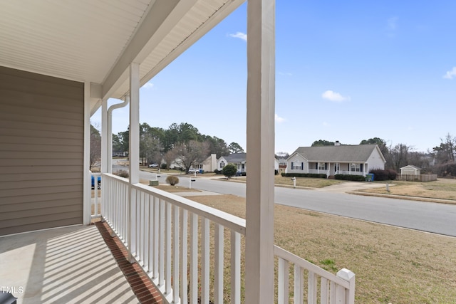 balcony featuring a residential view