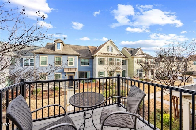 balcony with a residential view