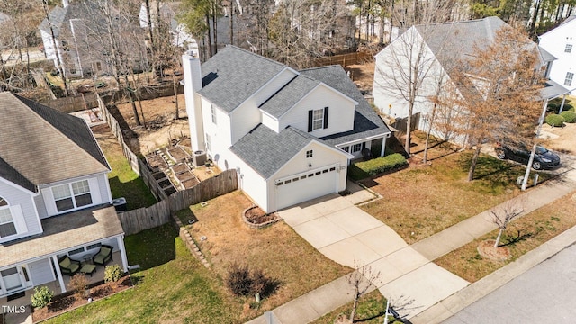 drone / aerial view featuring a residential view