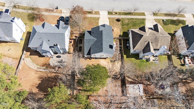 aerial view with a residential view