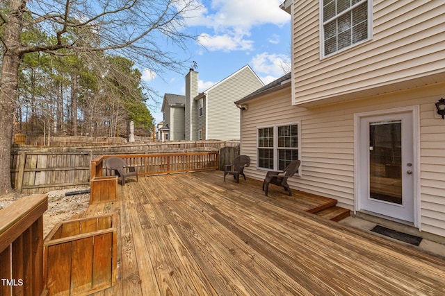 deck with fence