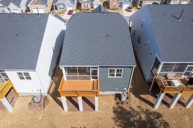 aerial view featuring a residential view