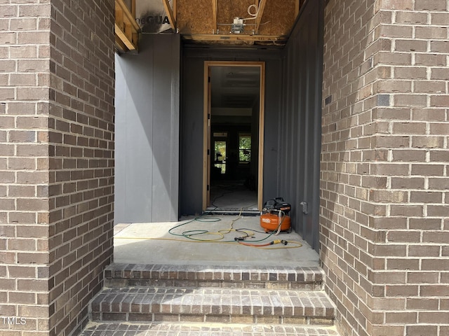 269 Deer Tail Ln Lot 44, Fuquay Varina, NC 27526 - property entrance featuring brick siding