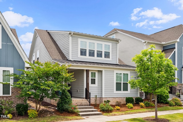 5520 Advancing Ave, Raleigh, NC 27616 - view of front of property featuring a standing seam roof and metal roof
