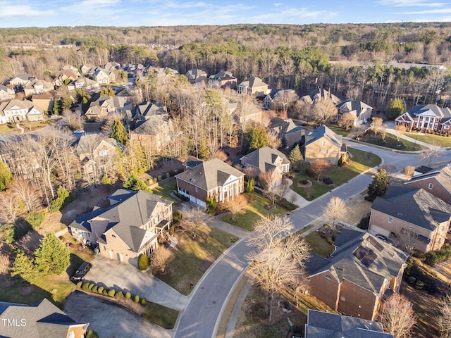 bird's eye view featuring a residential view