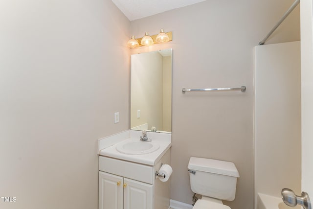 full bath with vanity and toilet