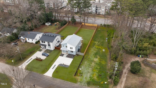 drone / aerial view featuring a residential view