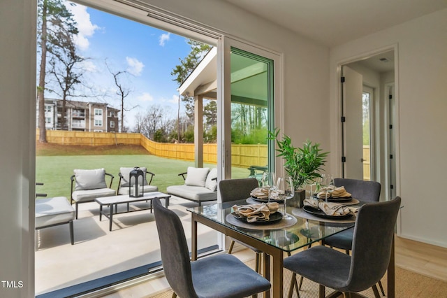 view of sunroom