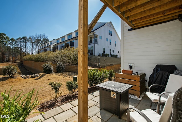 view of patio with fence