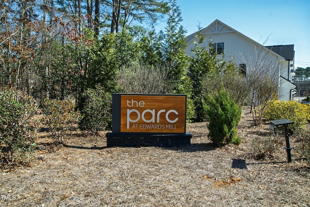 view of community sign