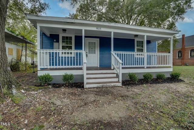 bungalow-style home with covered porch