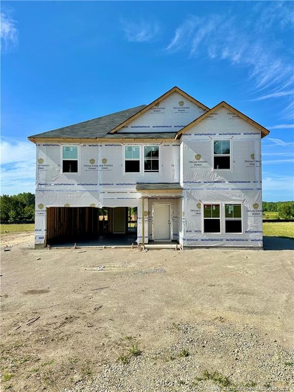 view of unfinished property