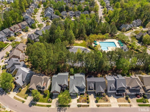 birds eye view of property featuring a residential view