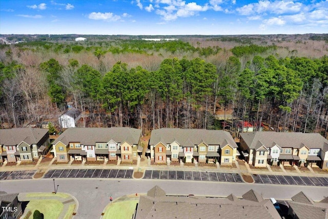 drone / aerial view with a residential view