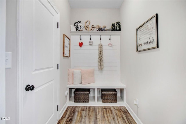 301 Stonebridge Dr, Pikeville, NC 27863 - mudroom with wood finished floors and baseboards