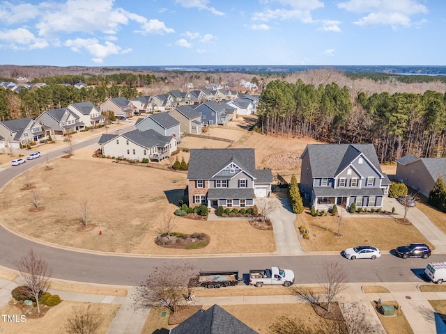 aerial view featuring a residential view