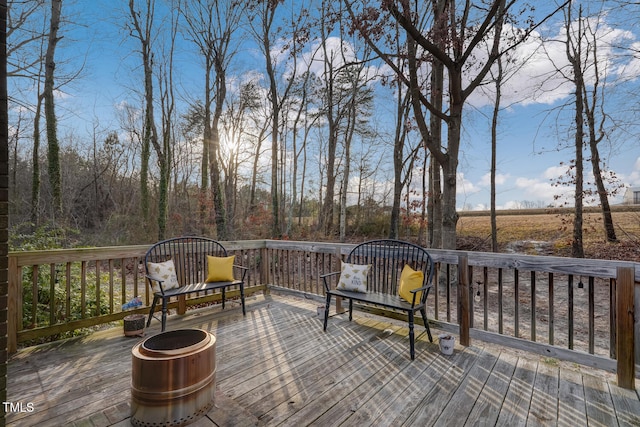 view of wooden deck