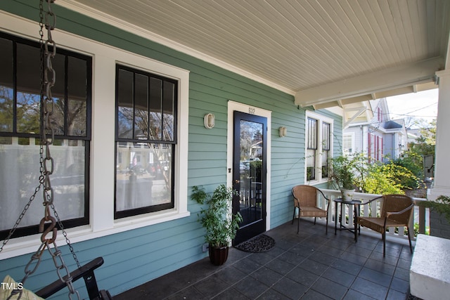 view of patio / terrace with a porch