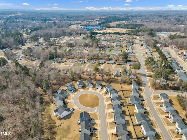 drone / aerial view with a residential view